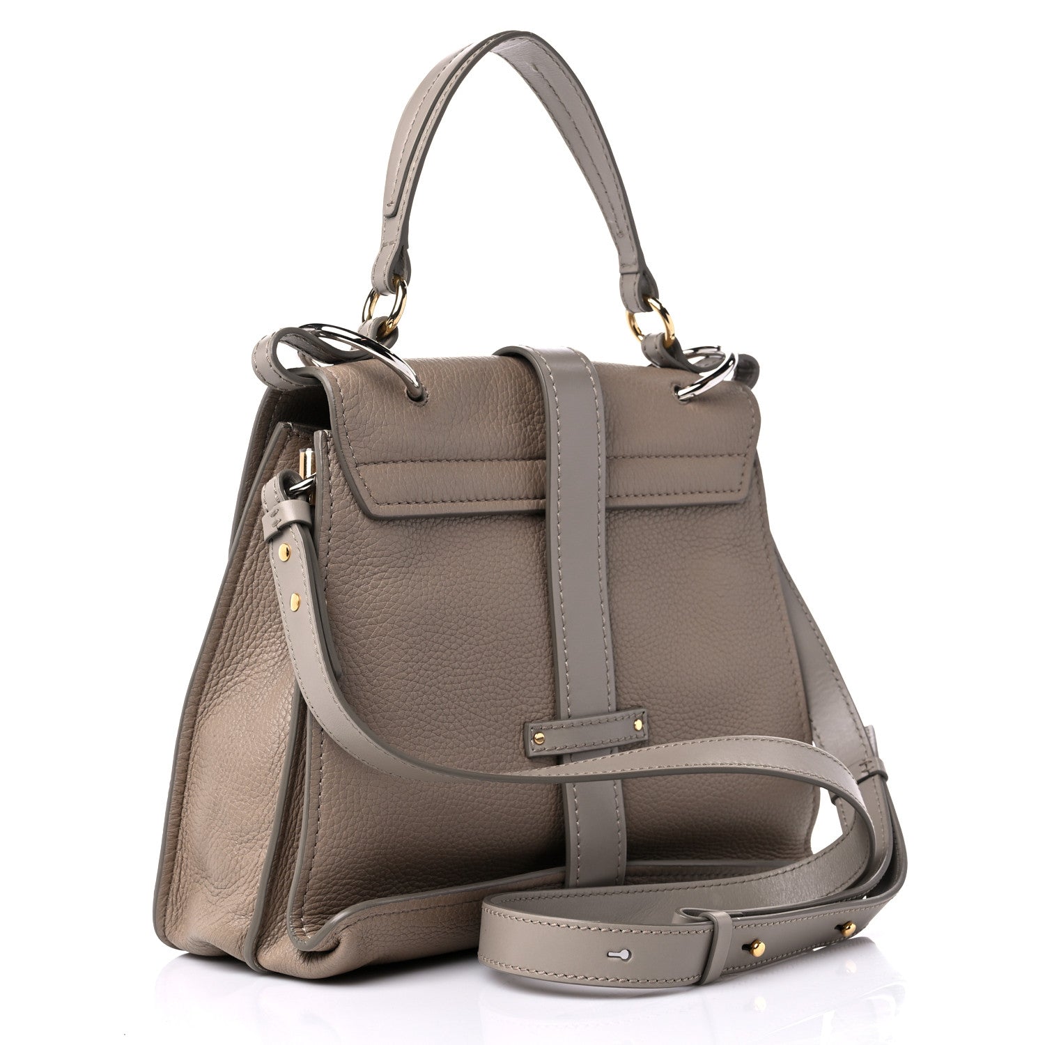 Chloe Grained Calfskin Medium Aby Day Shoulder Bag Motty Grey 2 of 11