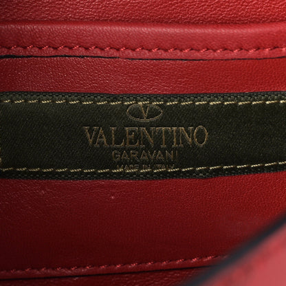 Valentino Garavani Nappa Canvas Camouflage Mini Rockstud Flap Saddle Crossbody Bag Red 5 of 7