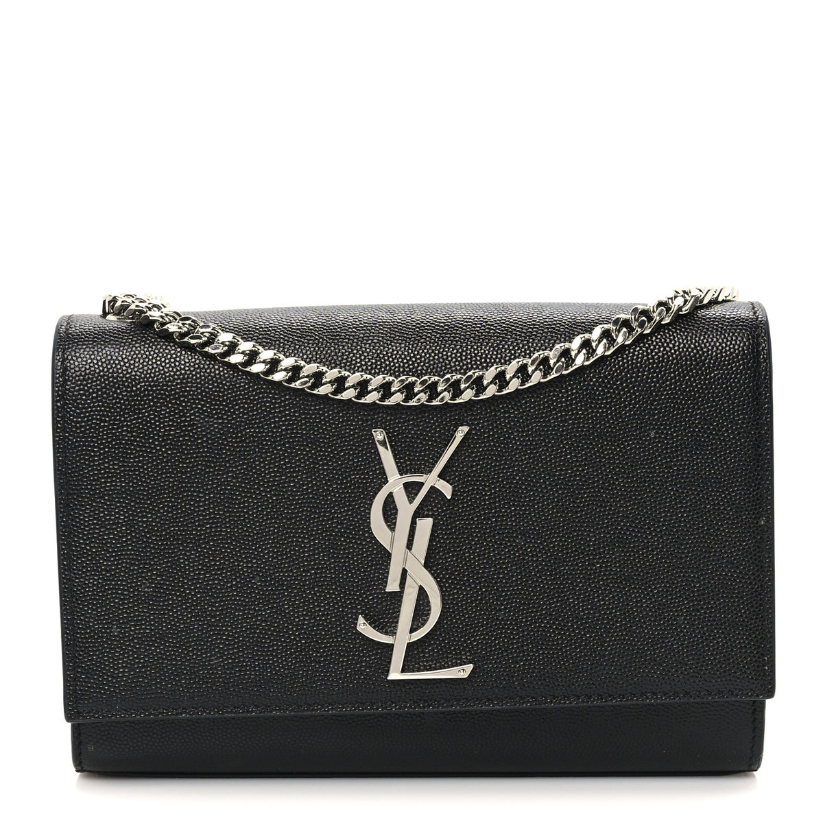 Saint Laurent Grain De Poudre Small Monogram Kate Satchel Black 1 of 10