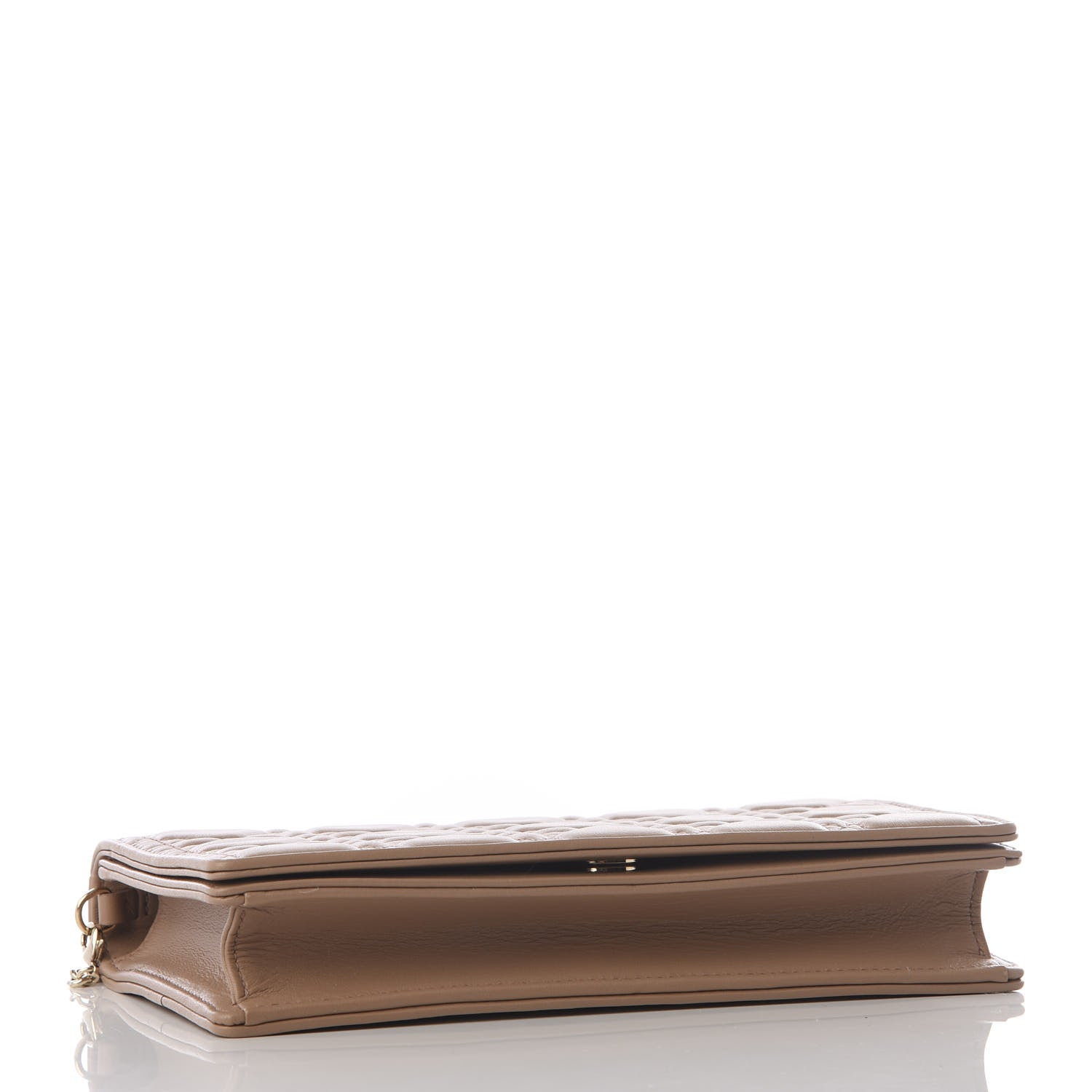Christian Dior Lambskin Cannage Lady Dior Pouch Beige 4 of 13