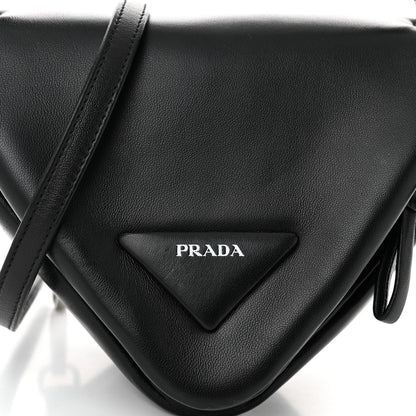 Prada Nappa Padded Signaux Triangle Crossbody Black 8 of 10
