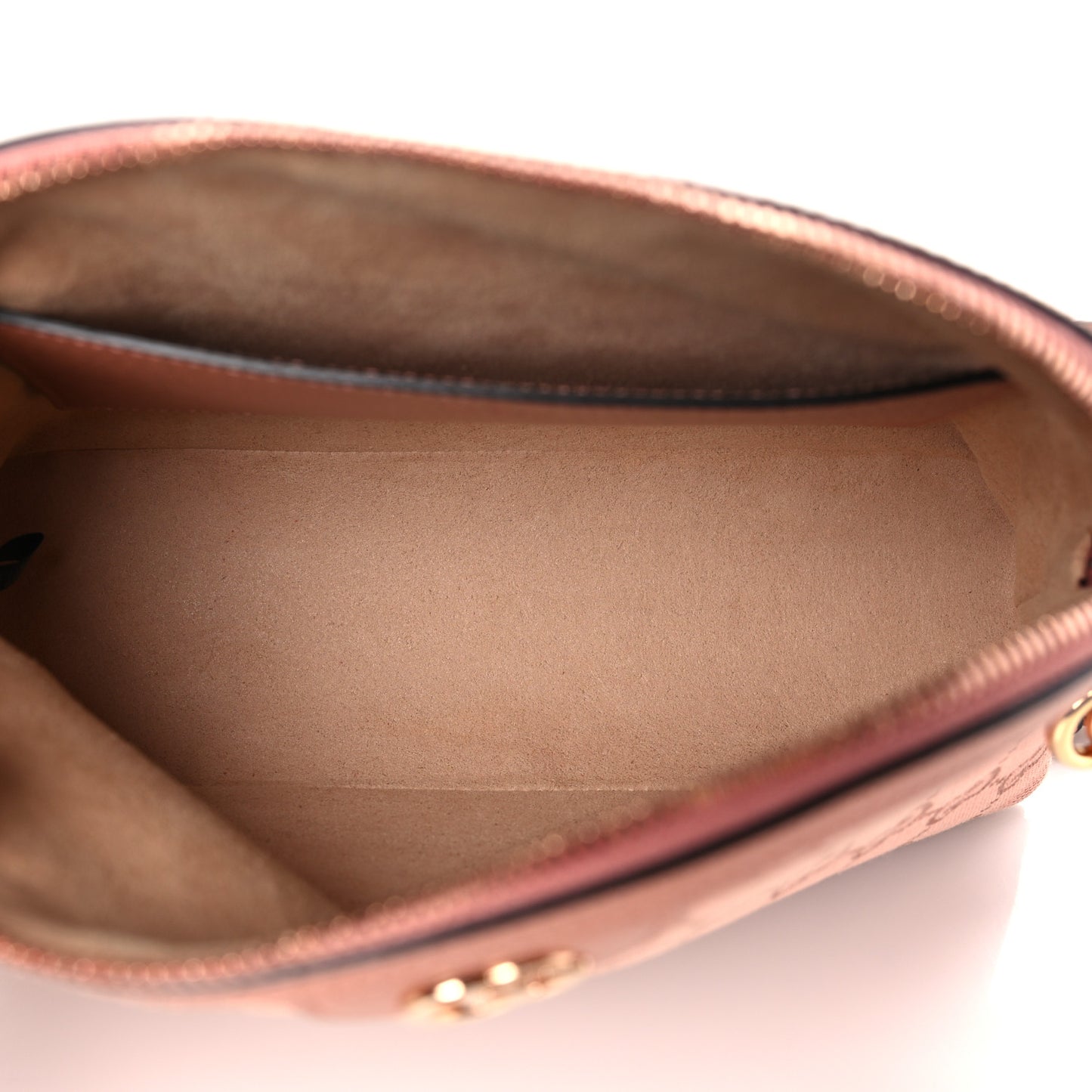 Monogram Textured Dollar Calfskin Small Ophidia Dome Shoulder Bag Cloche Rose Pink