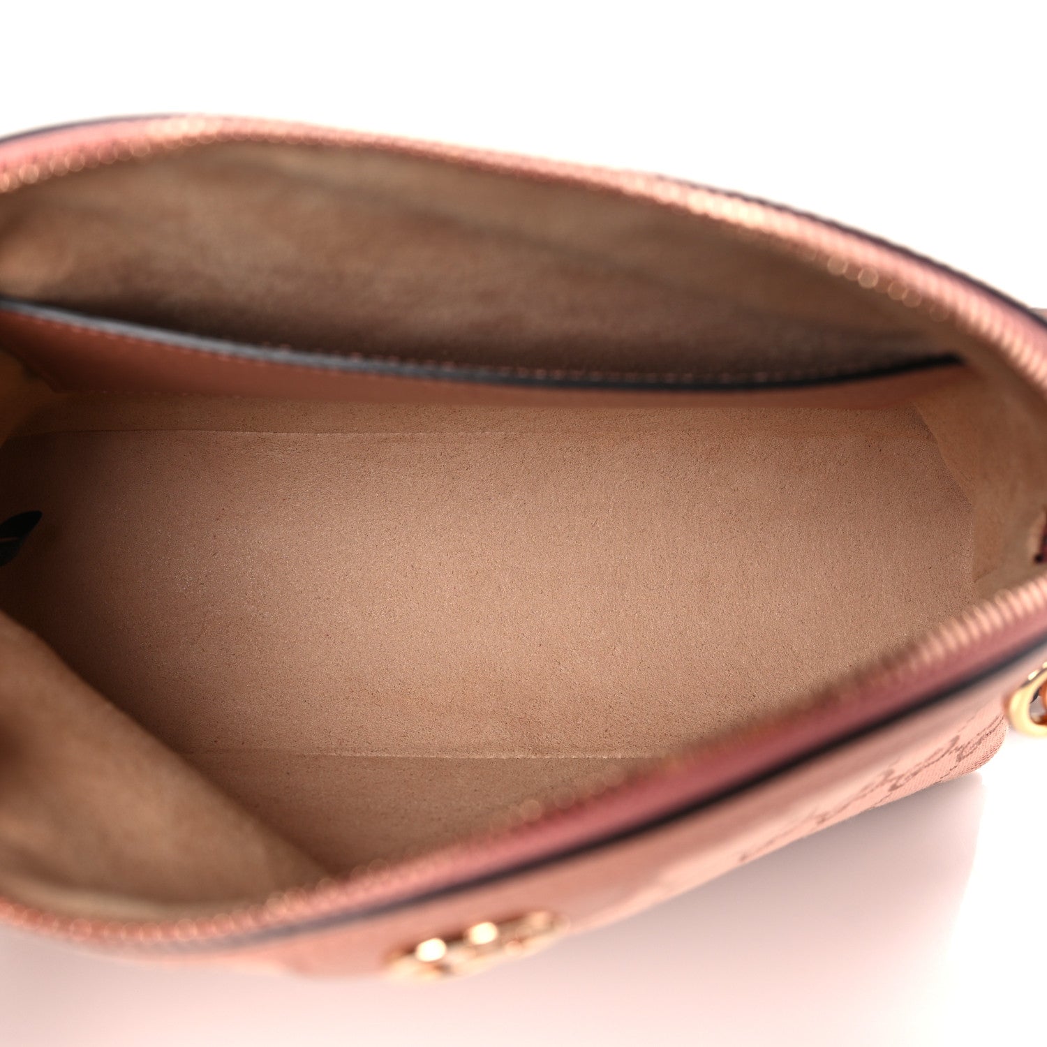 Gucci Monogram Textured Dollar Calfskin Small Ophidia Dome Shoulder Bag Cloche Rose Pink 5 of 8