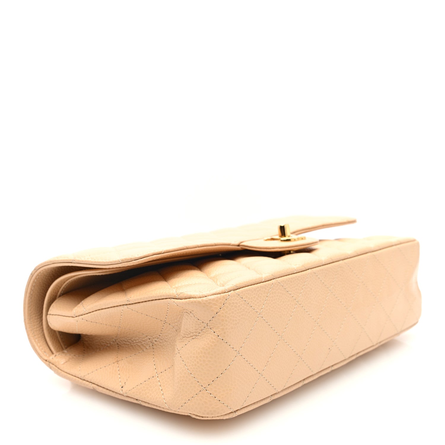 Chanel Caviar Quilted Medium Double Flap Beige 4 of 11
