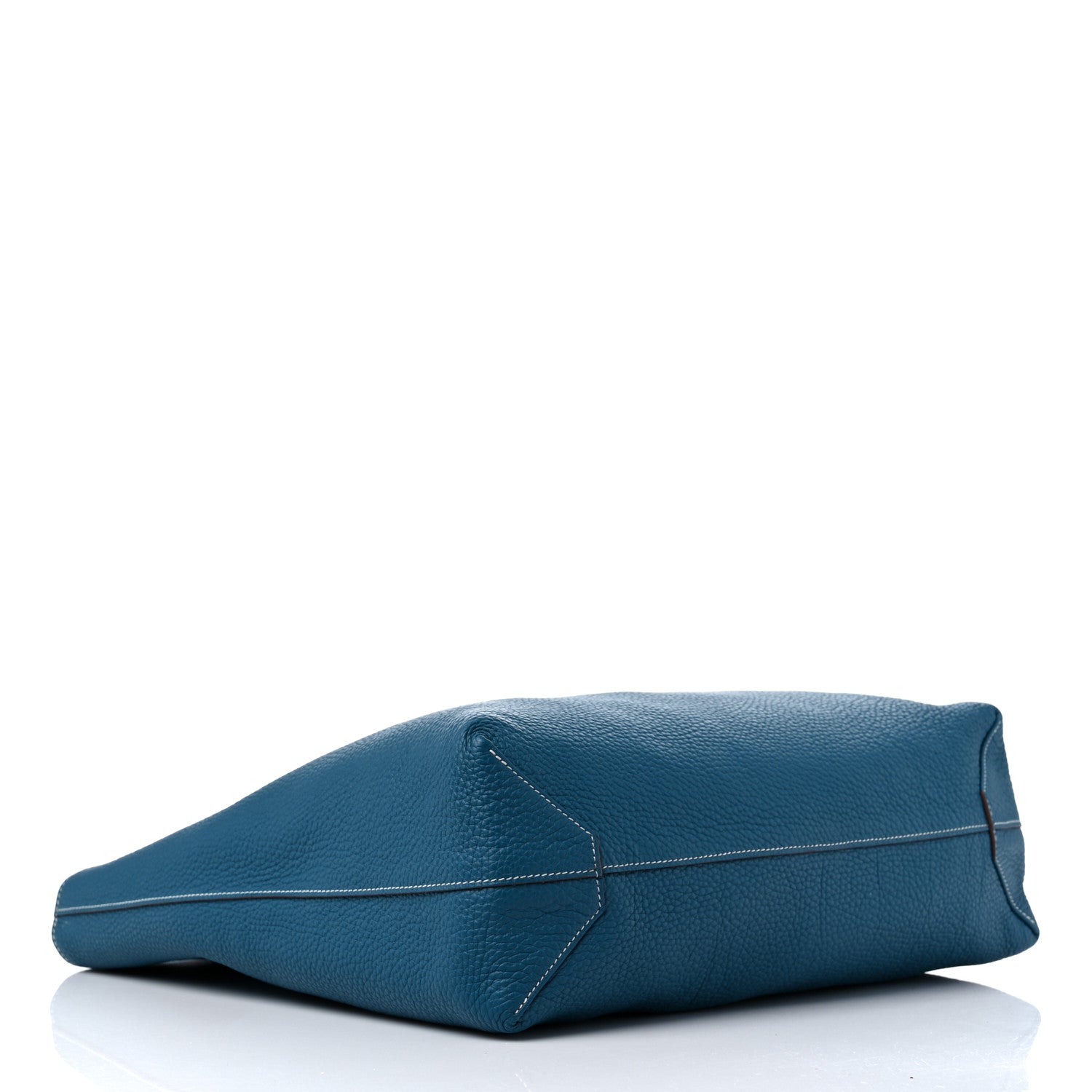 Hermes Taurillon Clemence Double Sens 36 Reversible Tote Menthe Bleu Thalassa 12 of 15