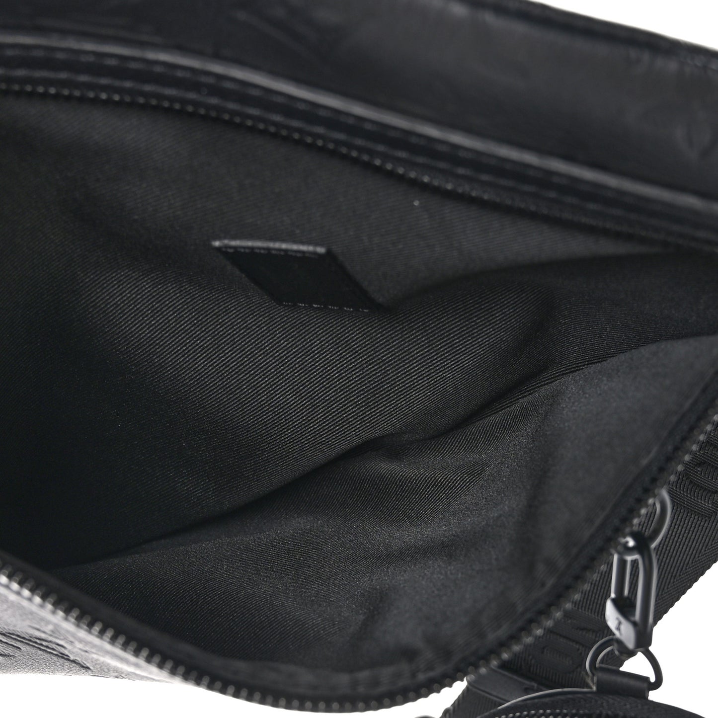 Calfskin Shadow Monogram Duo Slingbag Black