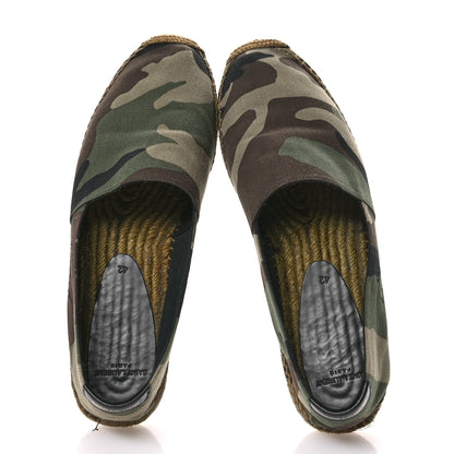 Saint Laurent Canvas Camouflage Espadrilles 42 Kaki Black 2 of 10