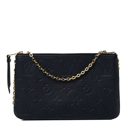 Louis Vuitton Empreinte Double Zip Pochette Black 1 of 8