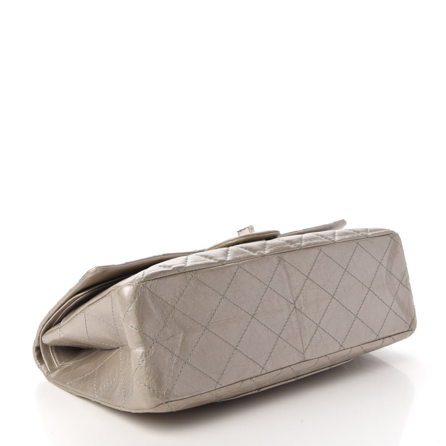 Chanel Metallic Aged Calfskin Quilted 2.55 Reissue 227 Flap Silver 5 of 11