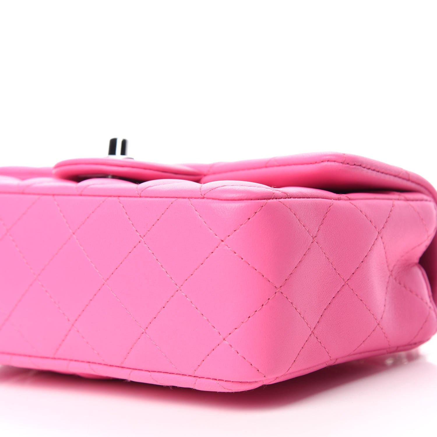 Chanel Lambskin Quilted Mini Rectangular Flap Pink 7 of 12