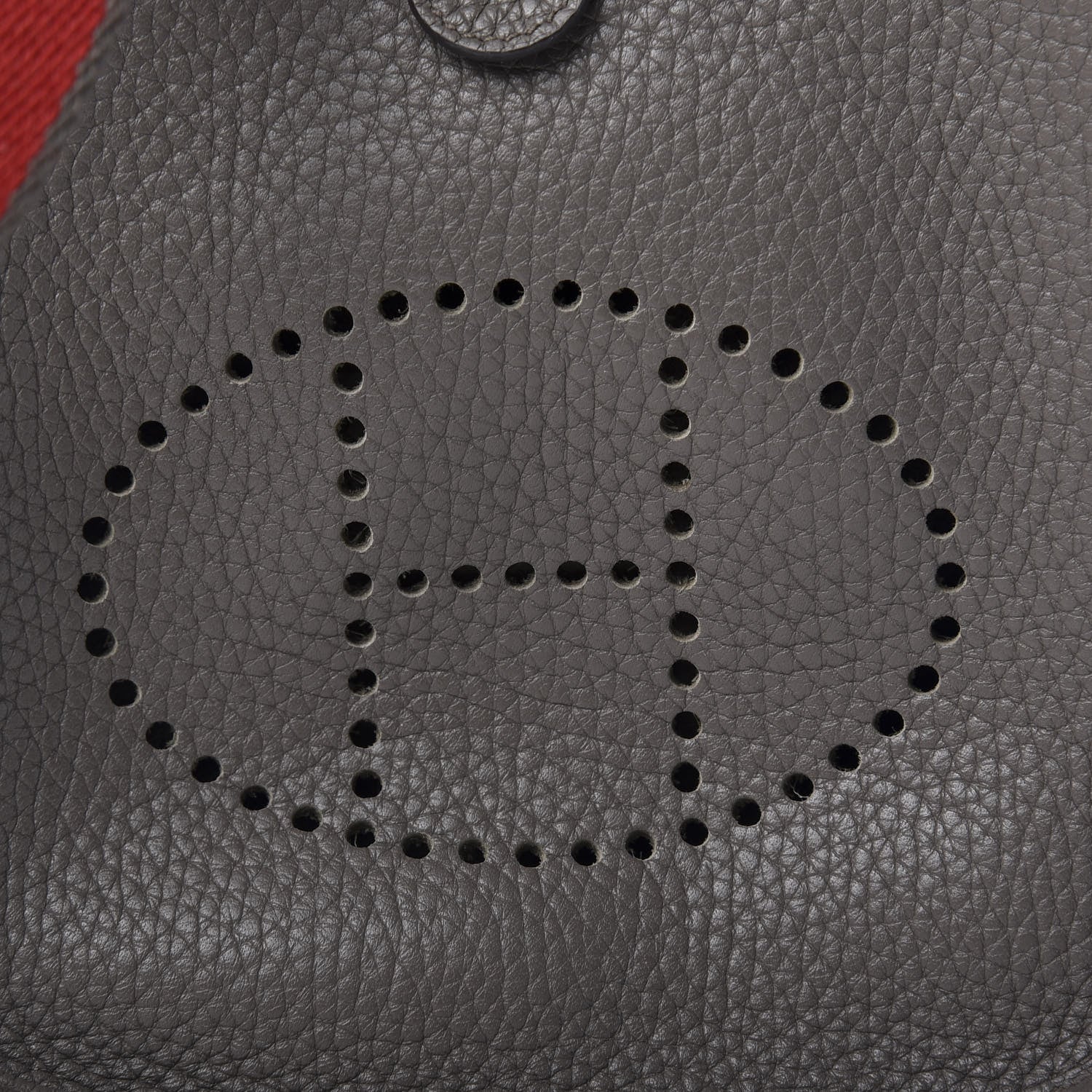 Hermes Taurillon Clemence Amazone Evelyne TPM Etain Rouge Casaque 11 of 12