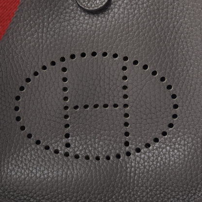 Hermes Taurillon Clemence Amazone Evelyne TPM Etain Rouge Casaque 11 of 12