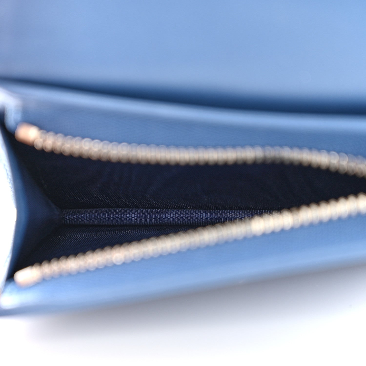 Gucci Calfskin Matelasse Aria GG Marmont Card Case Wallet Clear Blue 6 of 11