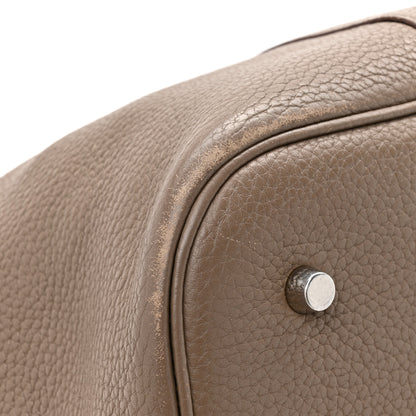 Hermes Taurillon Clemence Picotin Lock TGM Etoupe 10 of 13