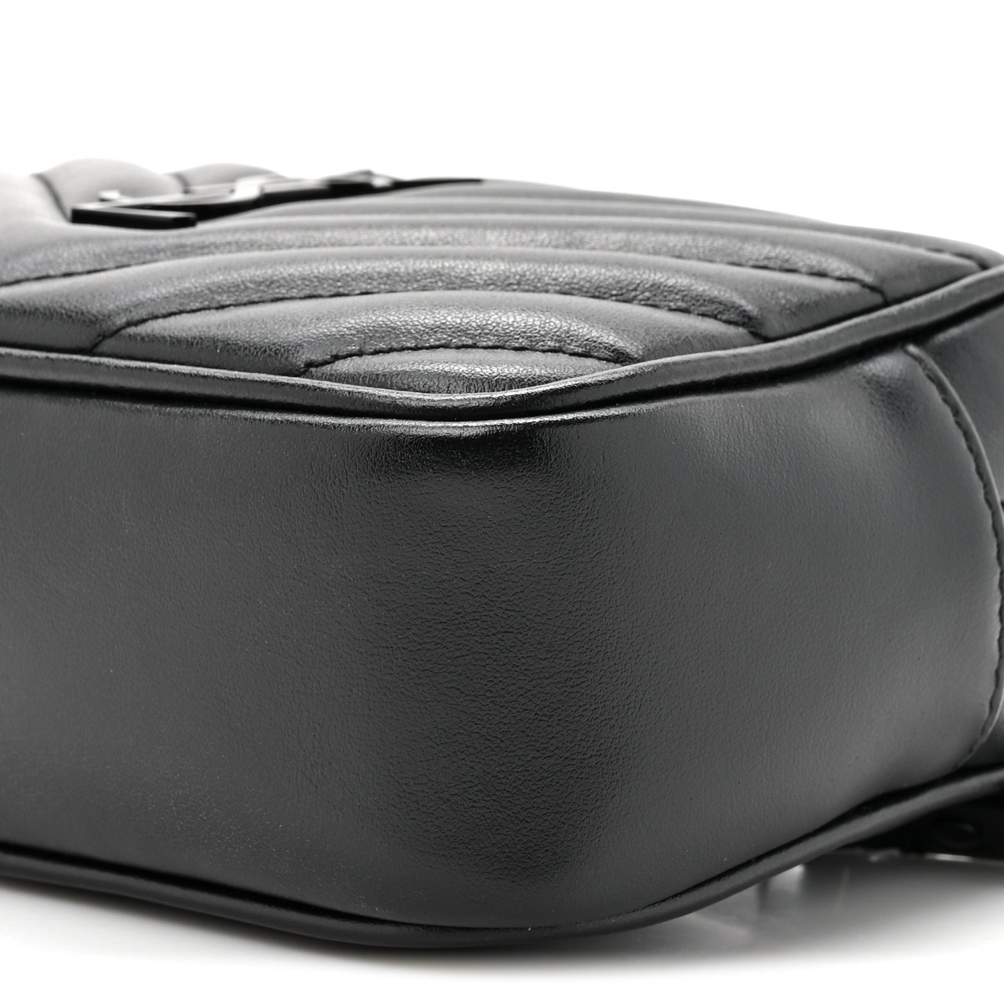 Calfskin Matelasse Monogram Lou Belt Bag Black