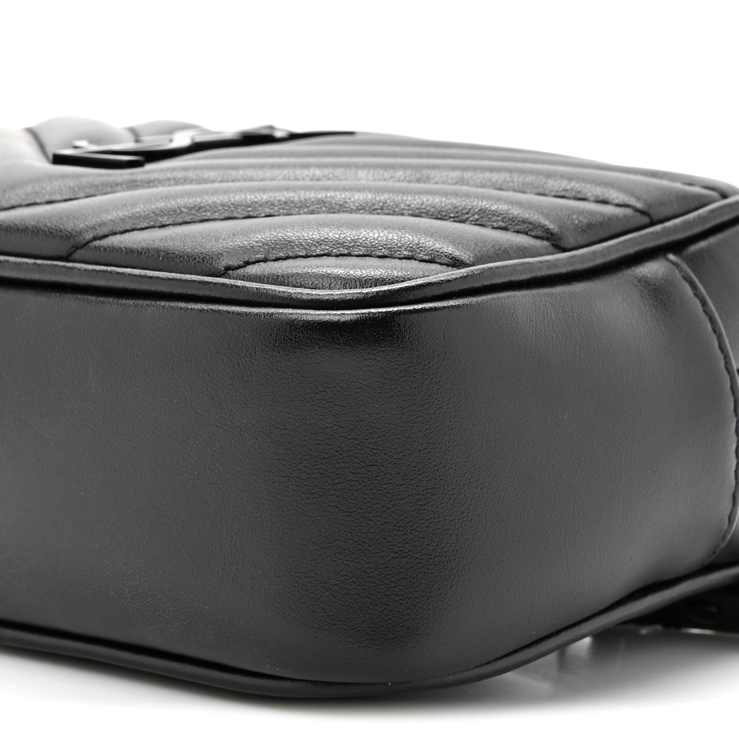 Saint Laurent Calfskin Matelasse Monogram Lou Belt Bag Black 9 of 11