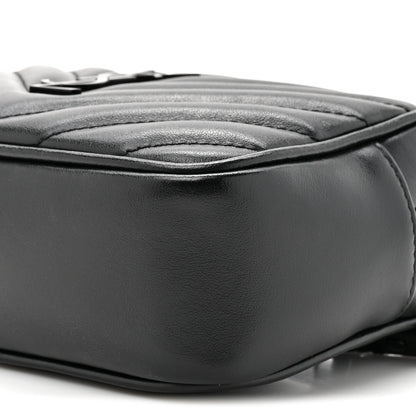 Saint Laurent Calfskin Matelasse Monogram Lou Belt Bag Black 9 of 11