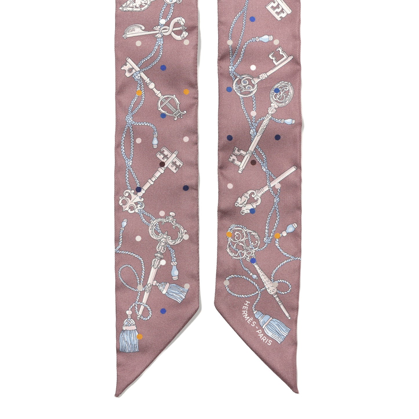 Silk Les Cles A Pois Twilly Marron Glace Gris