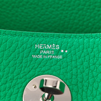 Hermes Taurillon Clemence Matte Niloticus Crocodile Touch Lindy 26 Menthe 6 of 11