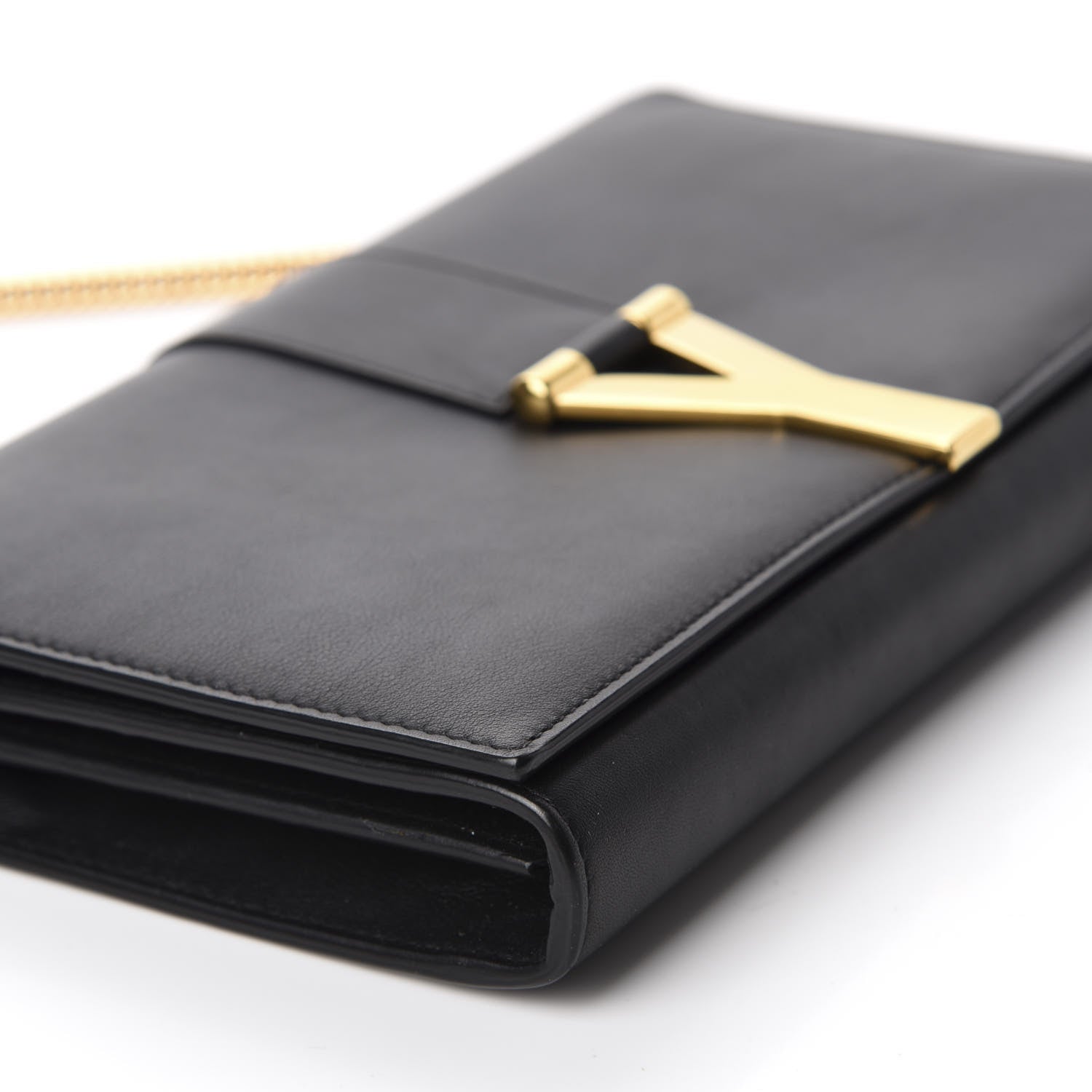 Saint Laurent Calfskin Classic Y Ligne Chain Wallet Black 6 of 11