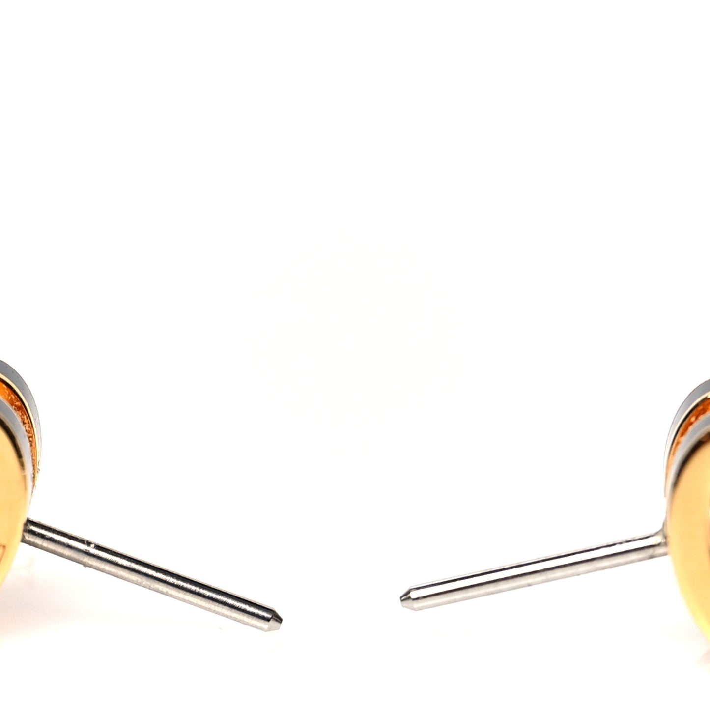 Gold Lacquered Mini Pop H Earrings Black