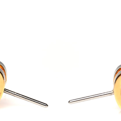 Hermes Gold Lacquered Mini Pop H Earrings Black 3 of 5