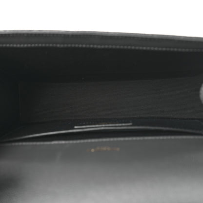 Saint Laurent Grain De Poudre Textured Mixed Matelasse Triquilt Medium Monogram Satchel Storm 5 of 9