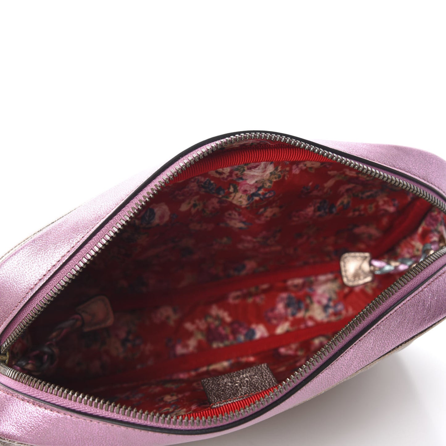 Laminated Nappa Trapuntata Small Zumi Shoulder Bag Rosa Lago Rame
