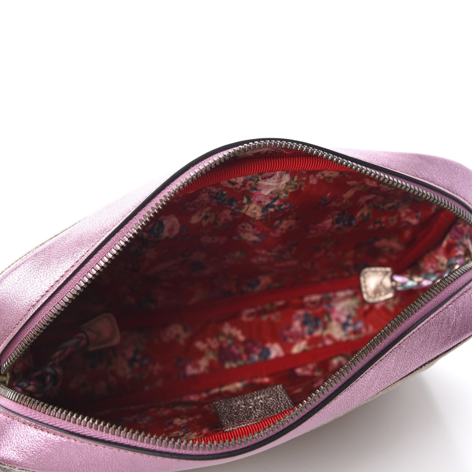 Gucci Laminated Nappa Trapuntata Small Zumi Shoulder Bag Rosa Lago Rame 5 of 11