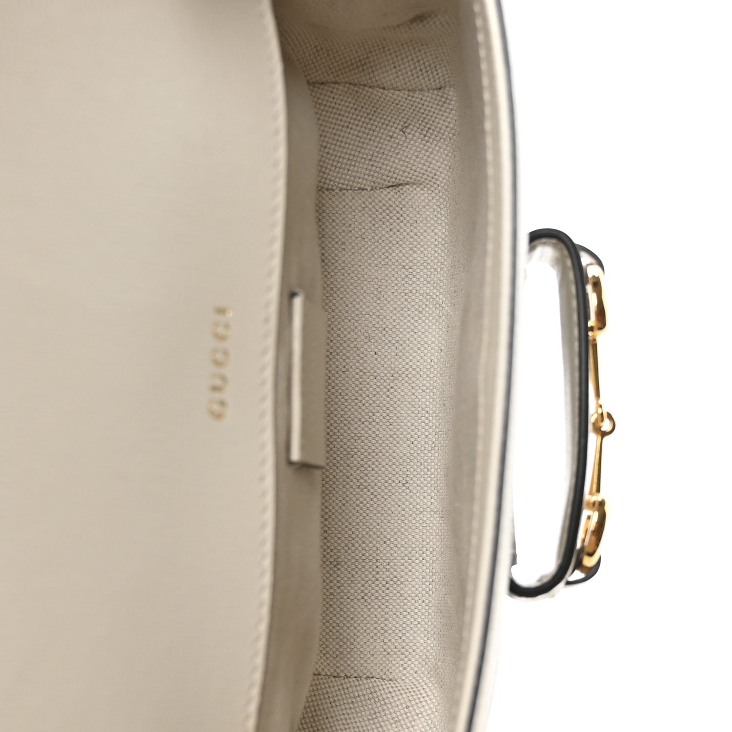Gucci GG Supreme Monogram Web Mini Horsebit 1955 Shoulder Bag Beige Mystic White 5 of 10
