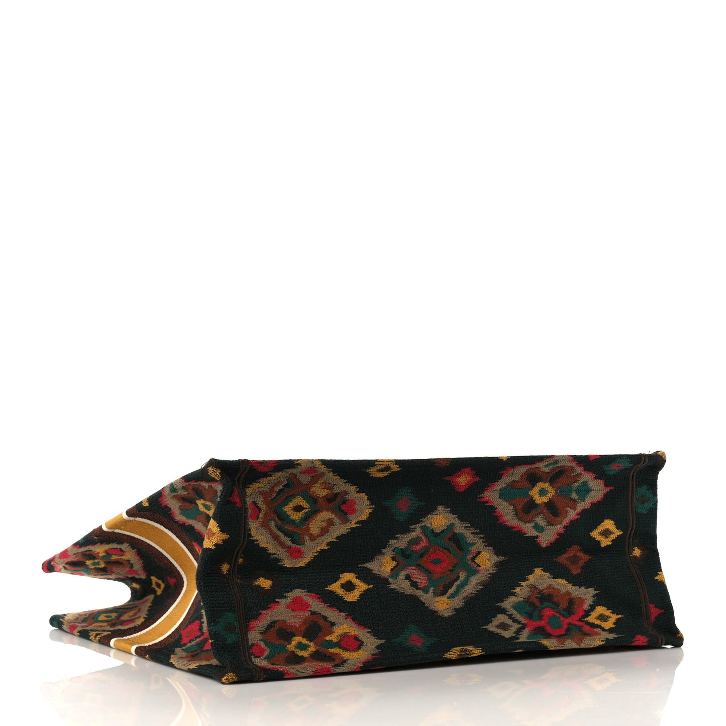 Canvas Embroidered Large Paisley Book Tote Multicolor