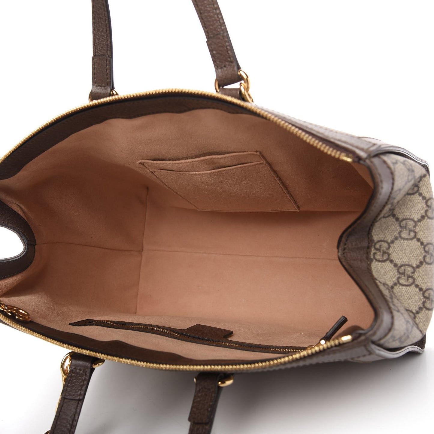 GG Supreme Monogram Web Medium Ophidia Tote Bag Brown