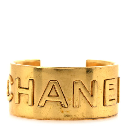 Chanel Metal Logo Cuff Gold 1 of 6