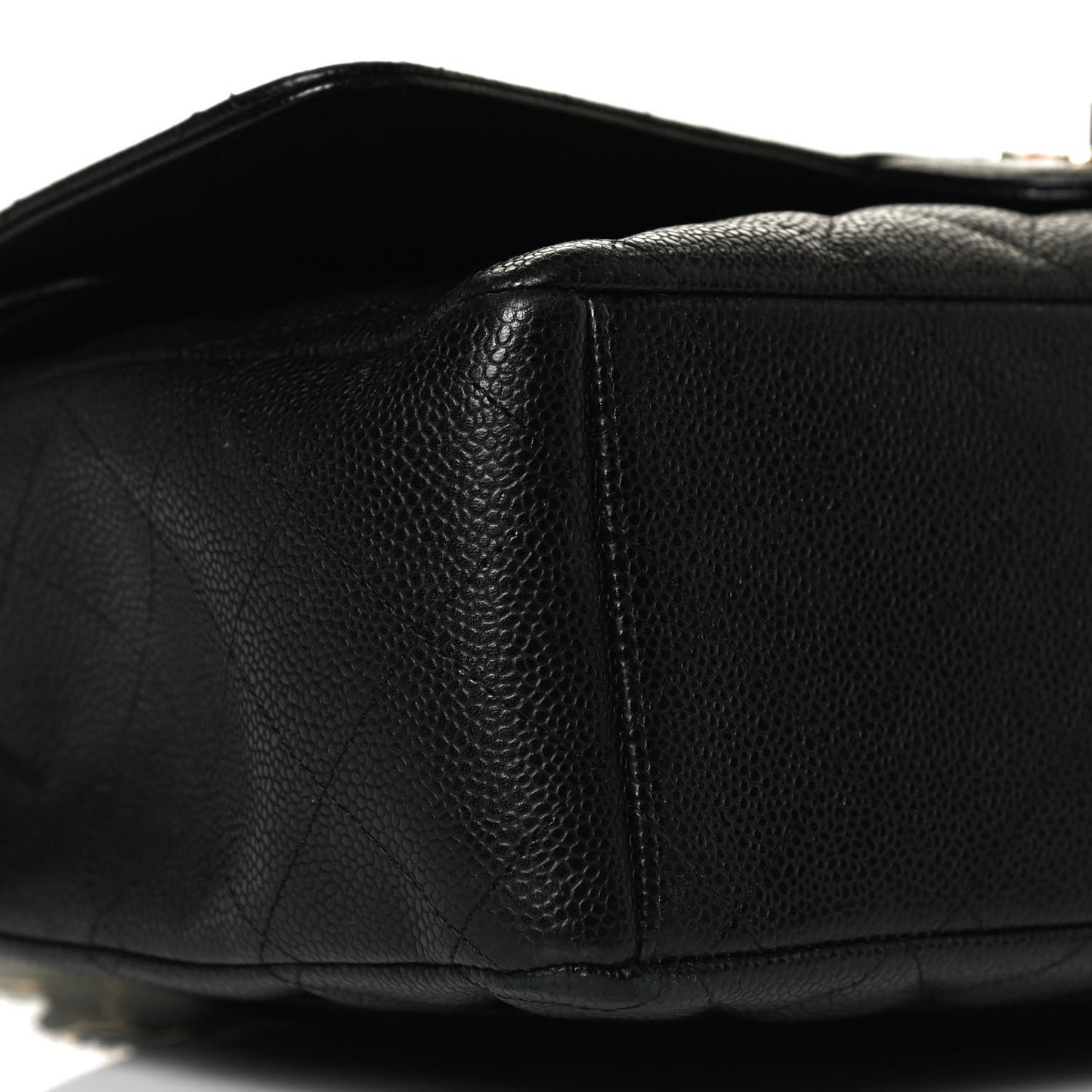 Caviar Quilted Maxi Double Flap Black