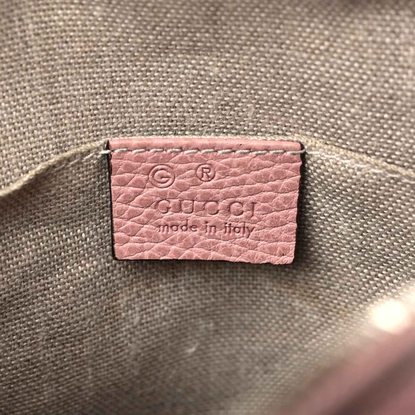 Monogram Mini Bree Messenger Bag Beige Soft Pink