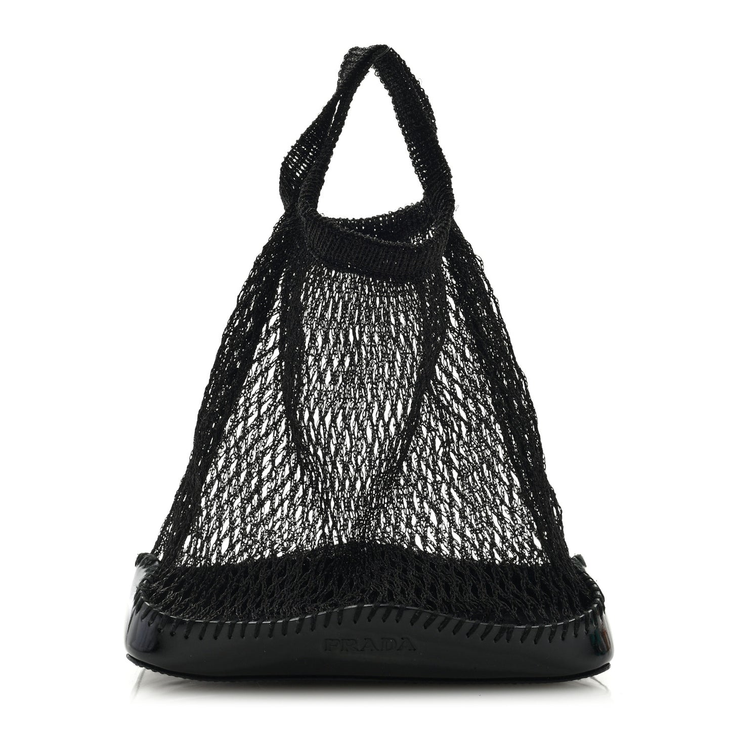Tessuto Mesh Patent Rete Bag Black