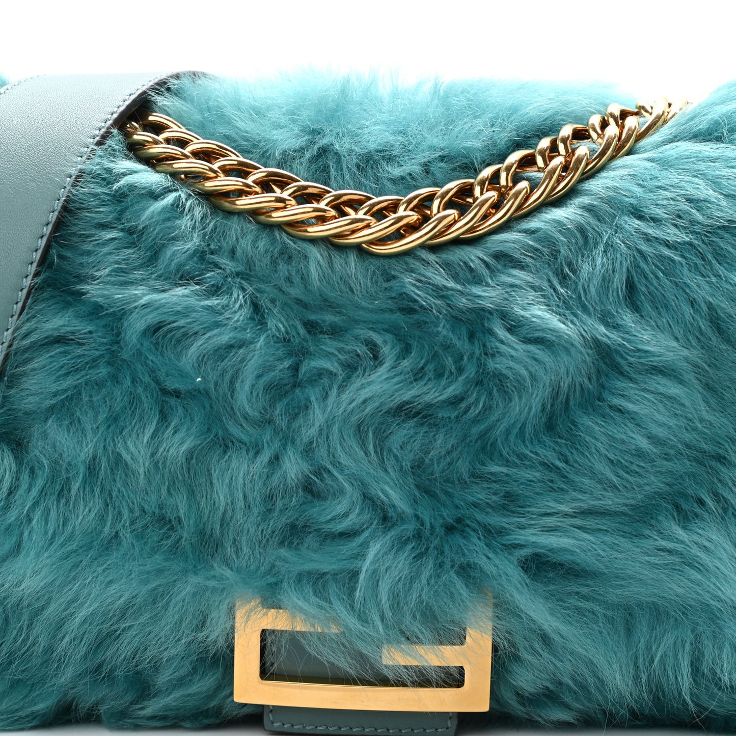 Alpaca Fur Large Baguette Blue