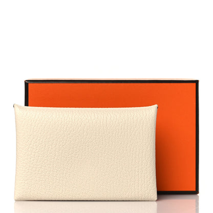 Hermes Chevre Mysore Verso Calvi Card Case Nata Biscuit 8 of 8