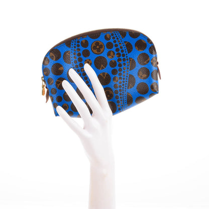Louis Vuitton Monogram Kusama Pumpkin Dots Cosmetic Pouch Blue 2 of 7