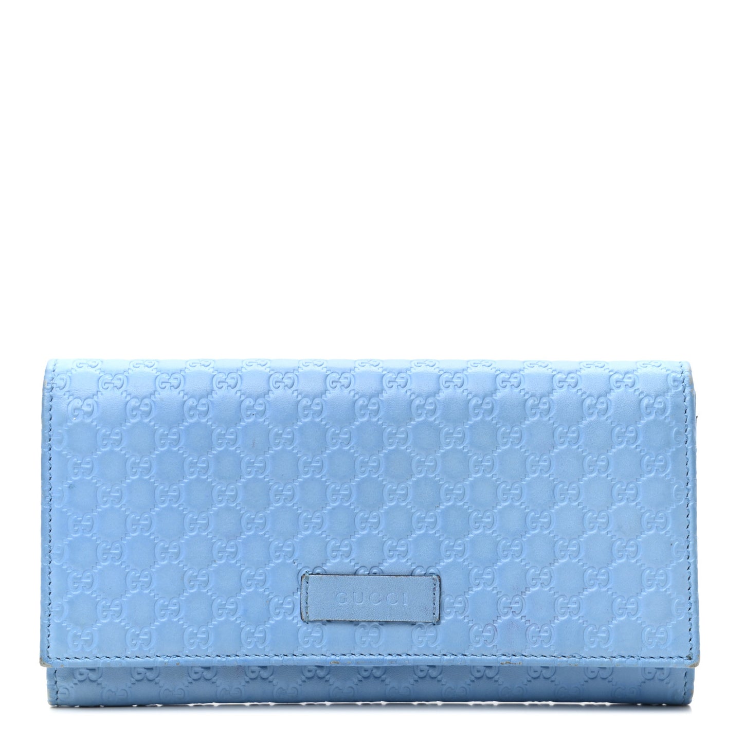 Soft Microguccissima Continental Wallet Mineral Blue