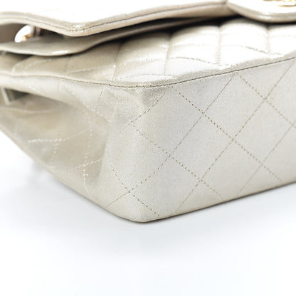 Chanel Iridescent Calfskin Quilted Medium Double Flap Light Gold 8 of 10