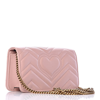 Gucci Calfskin Matelasse GG Marmont Mini Bag Perfect Pink 3 of 10