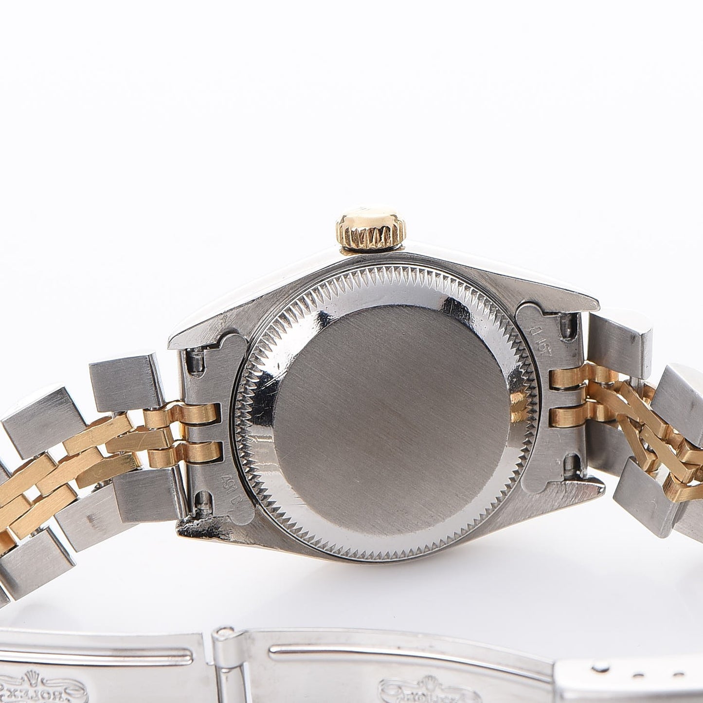 Stainless Steel 18K Yellow Gold Diamond 26mm Oyster Perpetual Datejust Watch Black 67193