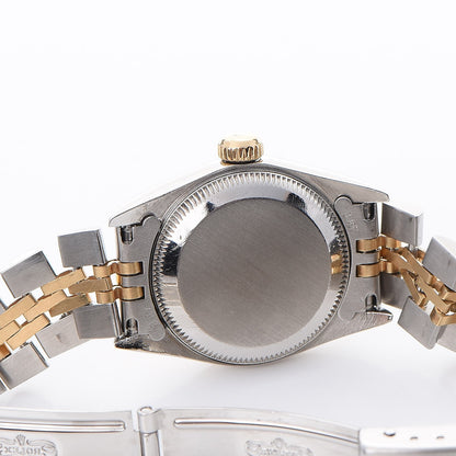 Rolex Stainless Steel 18K Yellow Gold Diamond 26mm Oyster Perpetual Datejust Watch Black 67193 5 of 10