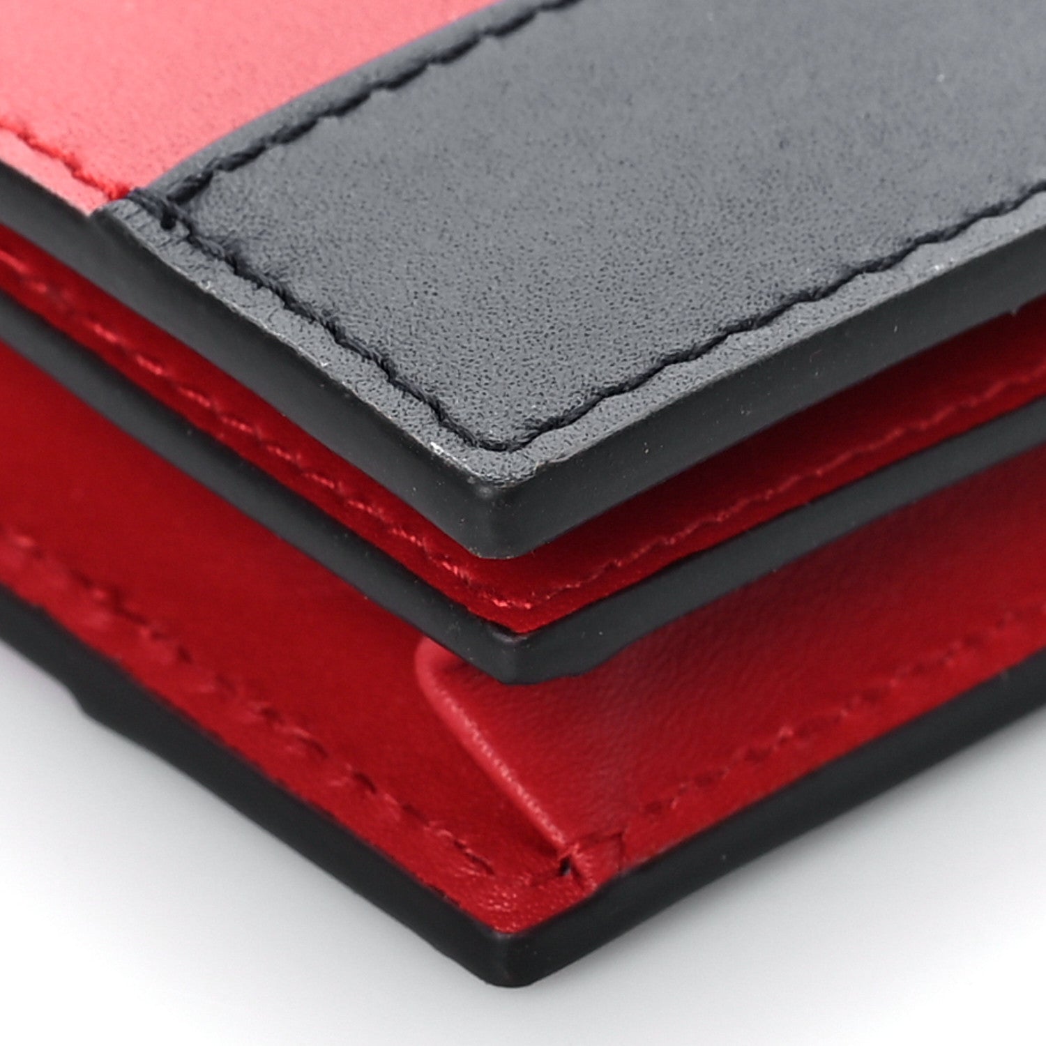 Gucci Calfskin Queen Margaret Card Case Wallet Blue Agata Hibiscus Red Mystic White 7 of 9