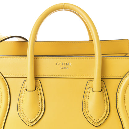 Celine Palmelato Calfskin Nano Luggage Sunflower 9 of 9