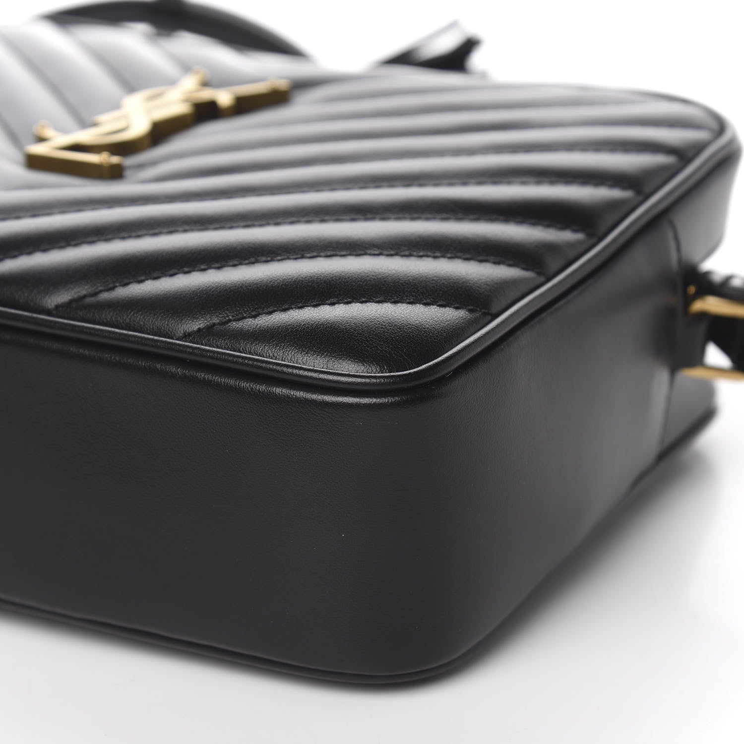 Saint Laurent Calfskin Matelasse Monogram Lou Camera Bag Black 8 of 9