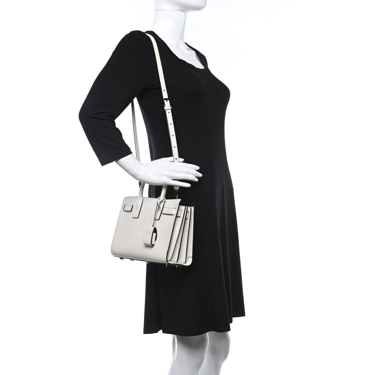 Grained Calfskin Nano Sac De Jour Porcellana Black