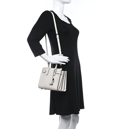 Saint Laurent Grained Calfskin Nano Sac De Jour Porcellana Black 2 of 9