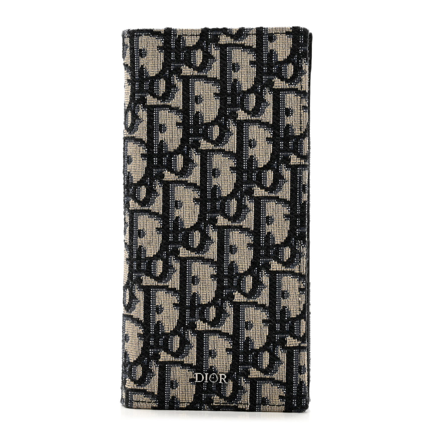 Oblique Vertical Wallet Beige Black